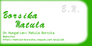 borsika matula business card